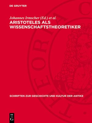 cover image of Aristoteles als Wissenschaftstheoretiker